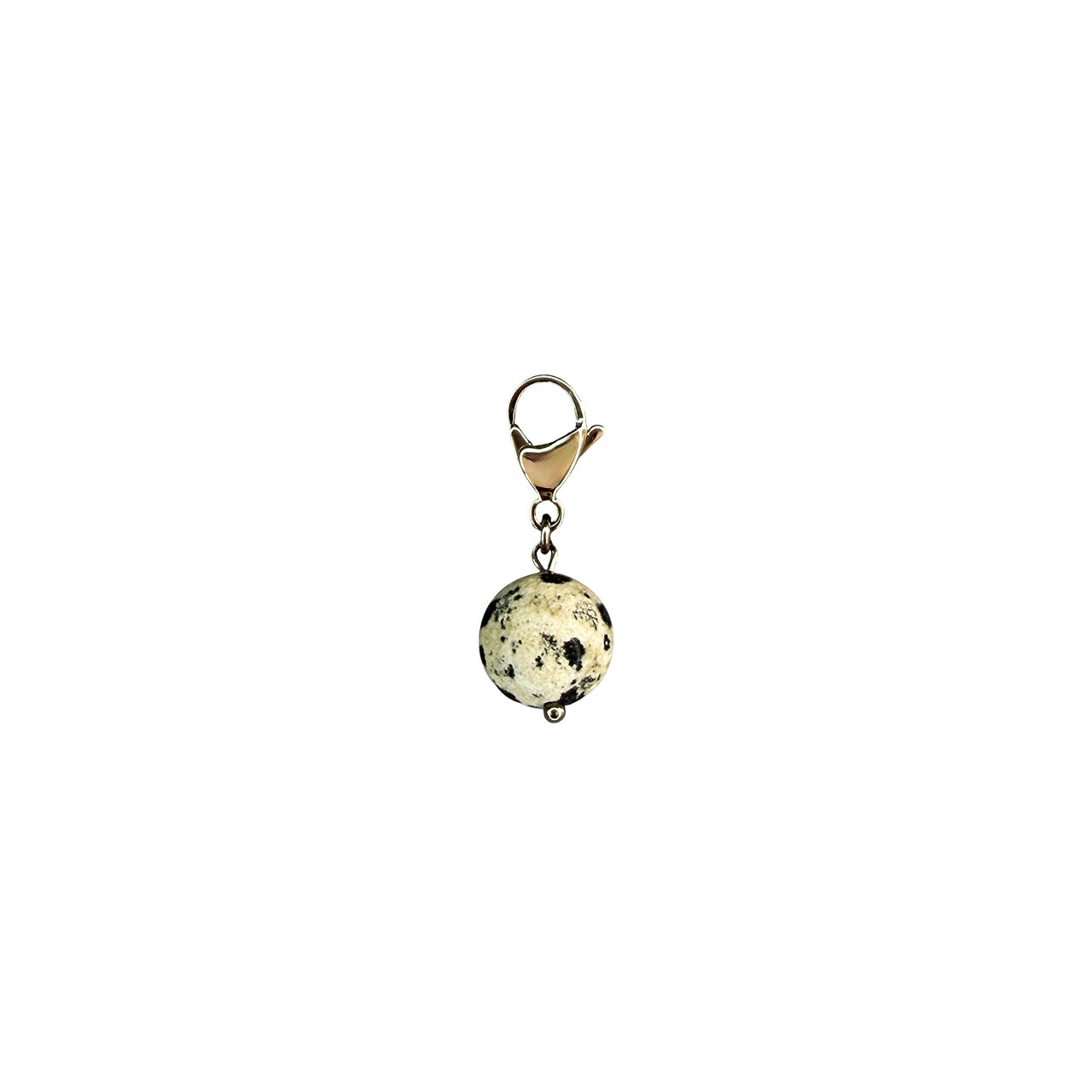 Dalmatian Jasper Silver Carabiner