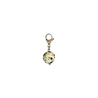 Dalmatian Jasper Silver Carabiner