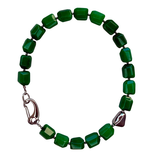 Earthly Elegance Statement Necklace with Steel