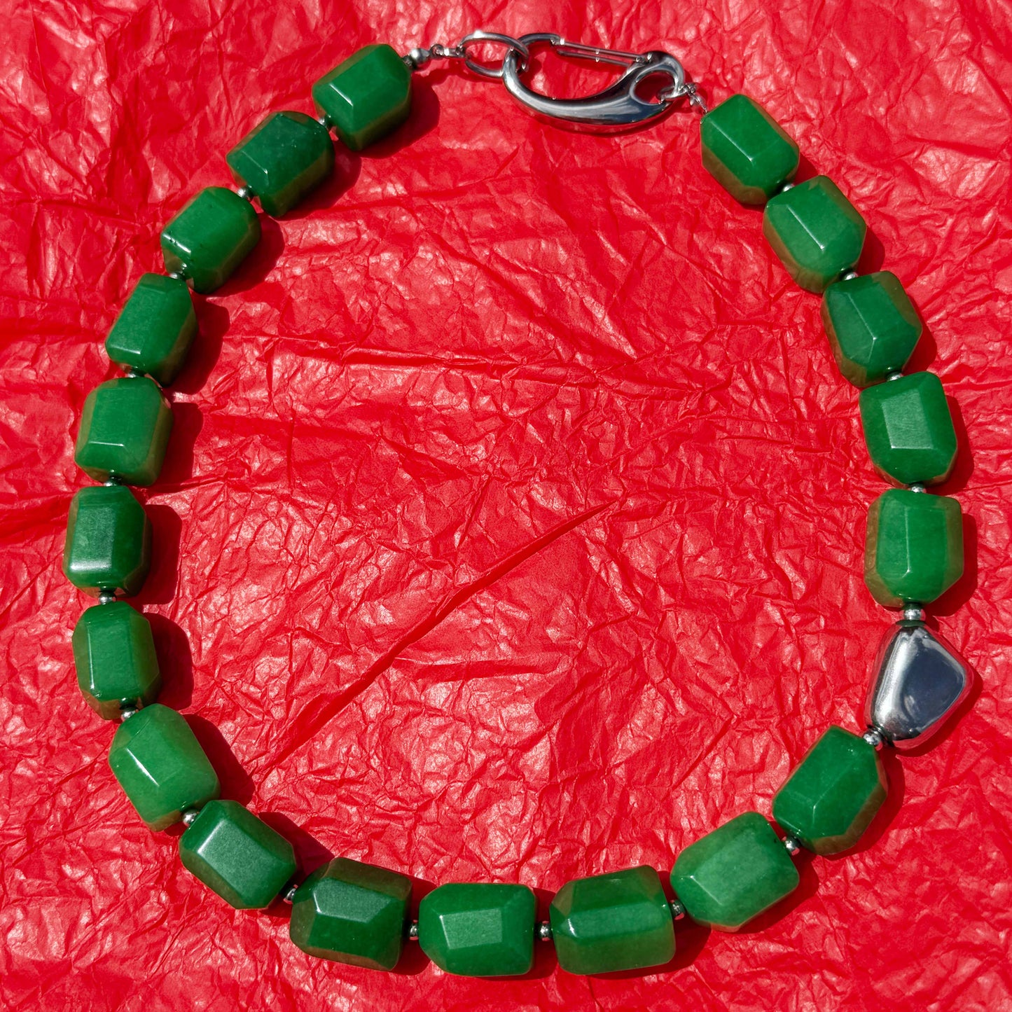Earthly Elegance Statement Necklace with Gold