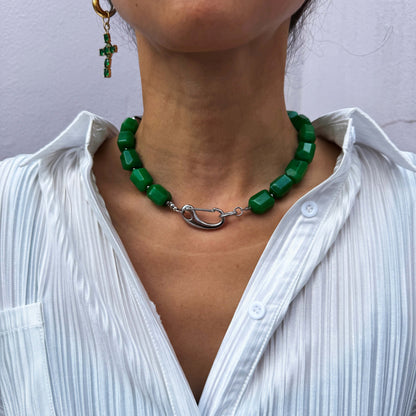 Earthly Elegance Statement Necklace with Gold