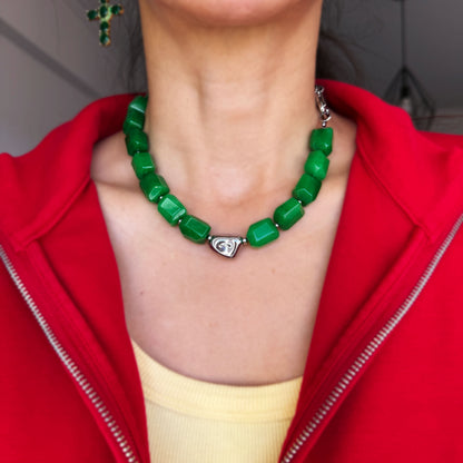 Earthly Elegance Statement Necklace with Gold