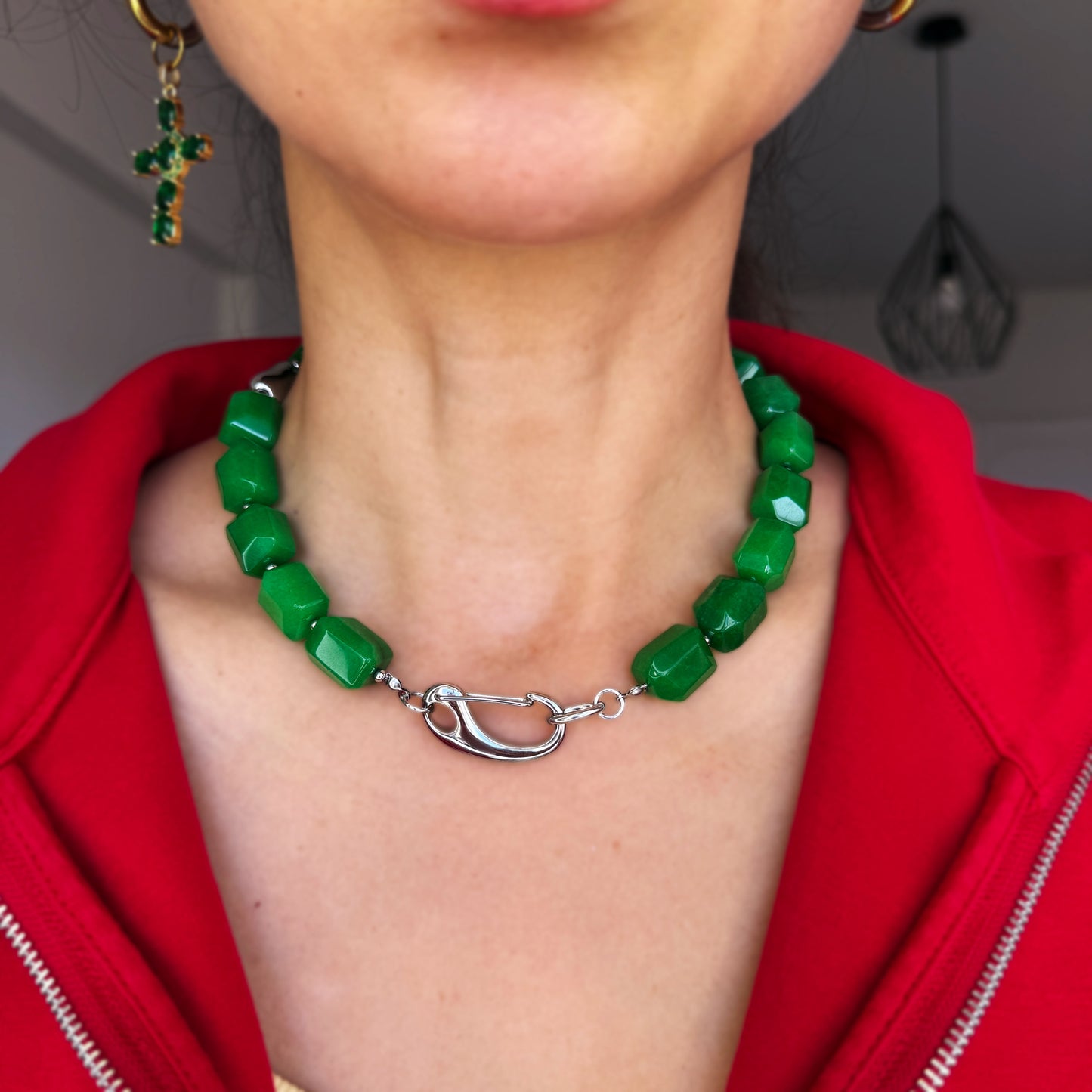 Earthly Elegance Statement Necklace with Gold