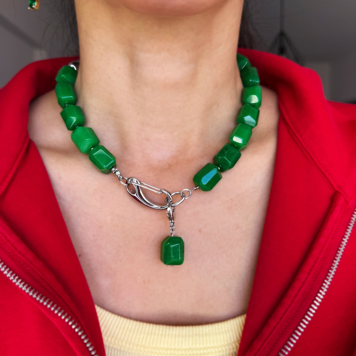 Earthly Elegance Statement Necklace with Gold