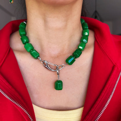 Earthly Elegance Statement Necklace with Gold