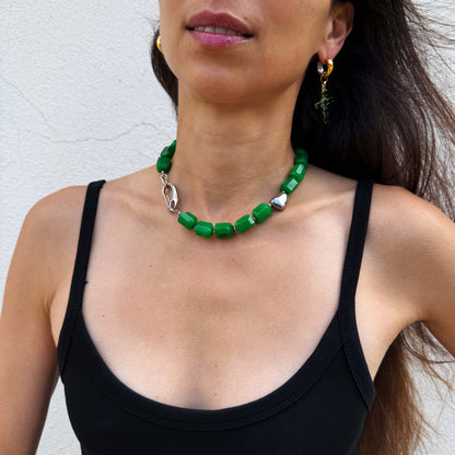 Earthly Elegance Statement Necklace with Gold