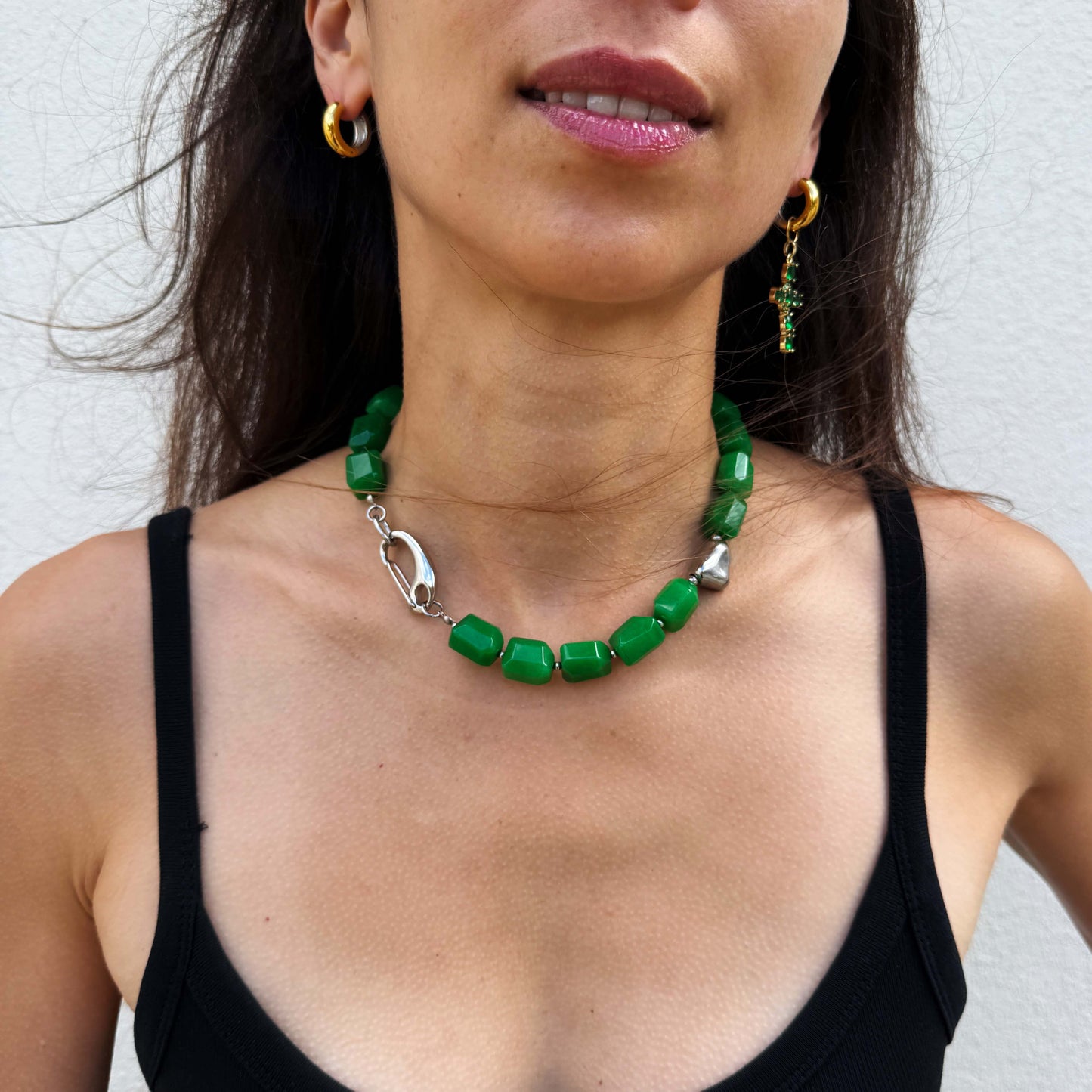 Earthly Elegance Statement Necklace with Gold