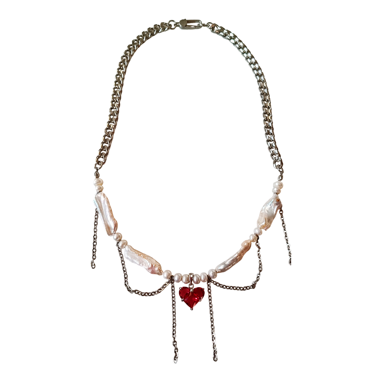 Enchanted Pearl Heart Necklace