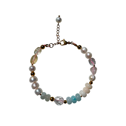 Ethereal Dawn Bracelet With Silver Chain