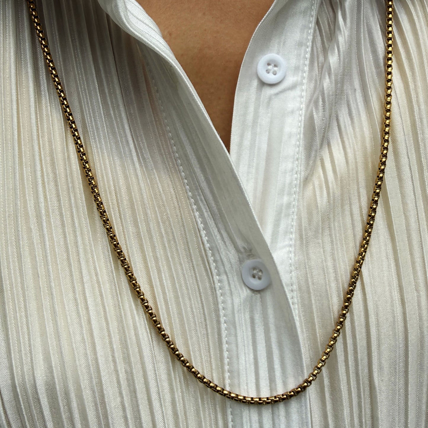 Silver Long Engraved Pendant Chain