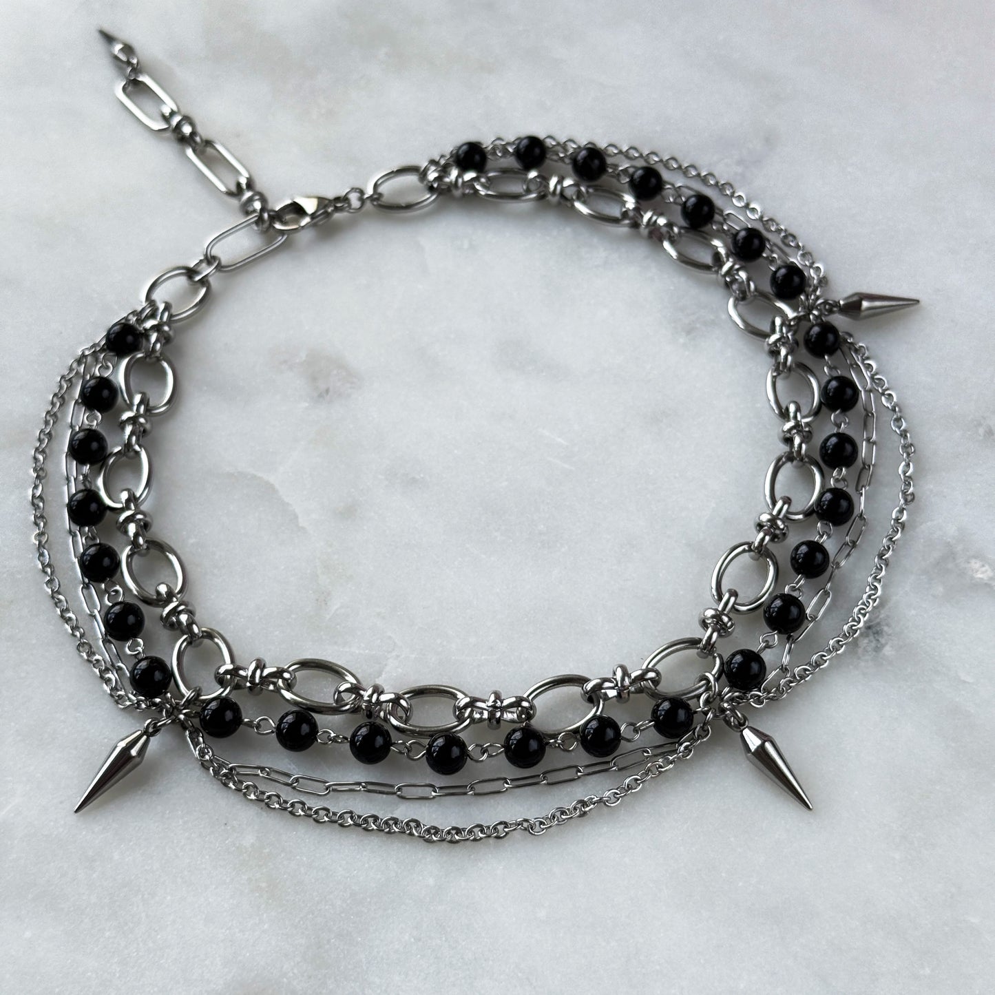 Gothic Black Agate Necklace