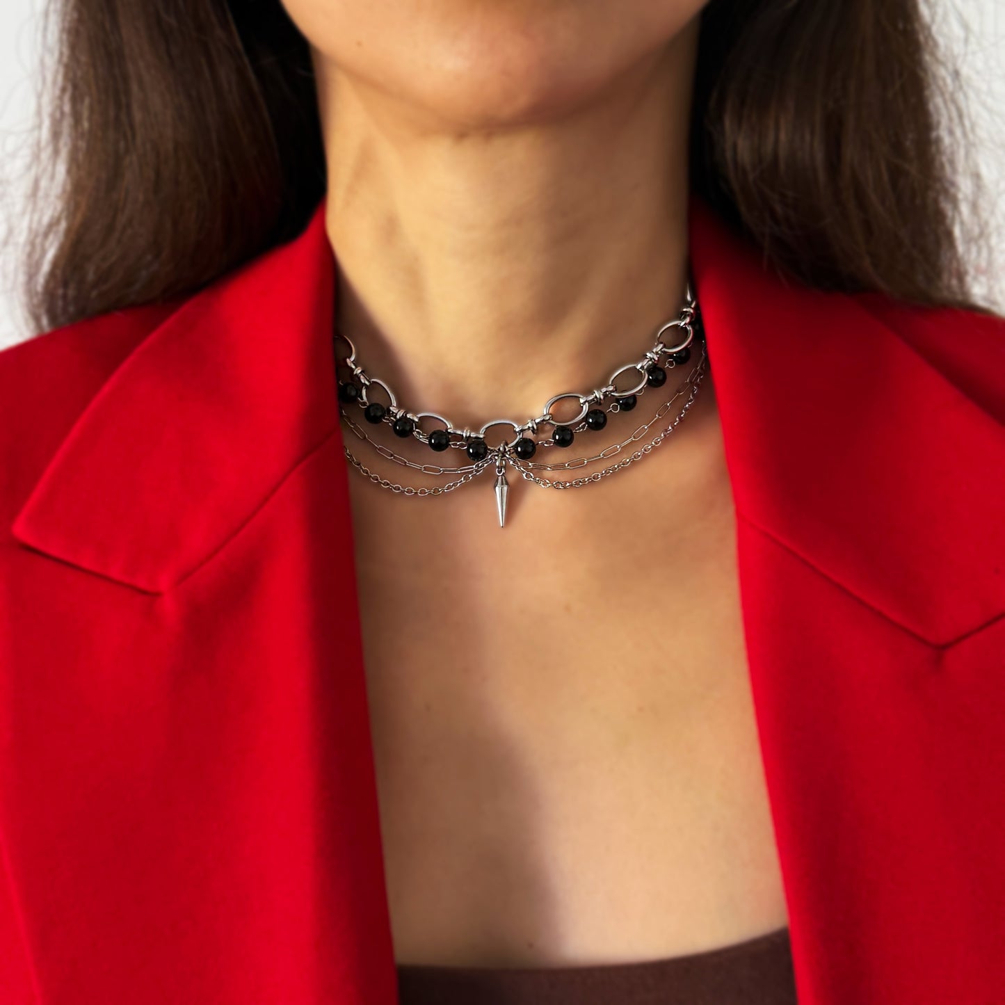 Gothic Black Agate Necklace