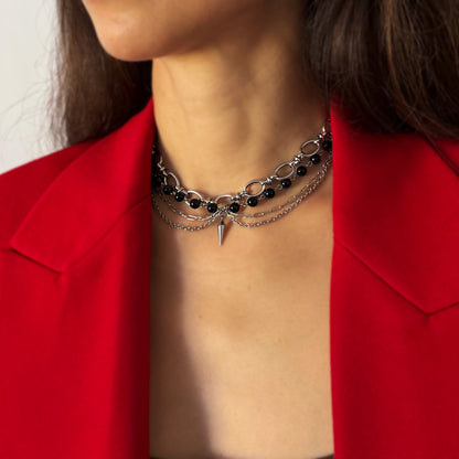 Gothic Black Agate Necklace