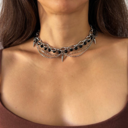 Gothic Black Agate Necklace