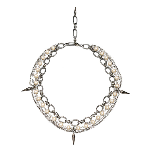 Gothic Necklace With Natural Pearl