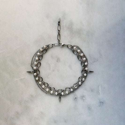 Gothic Necklace With Natural Pearl