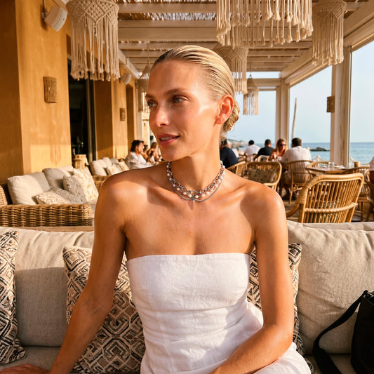 Gothic Necklace With Natural Pearl