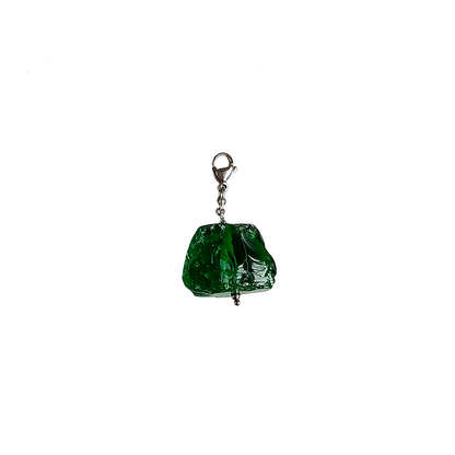 Green Glass Pendant Gold