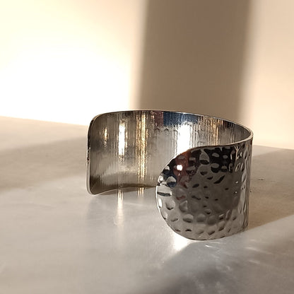 Hammered Steel Cuff Bracelet