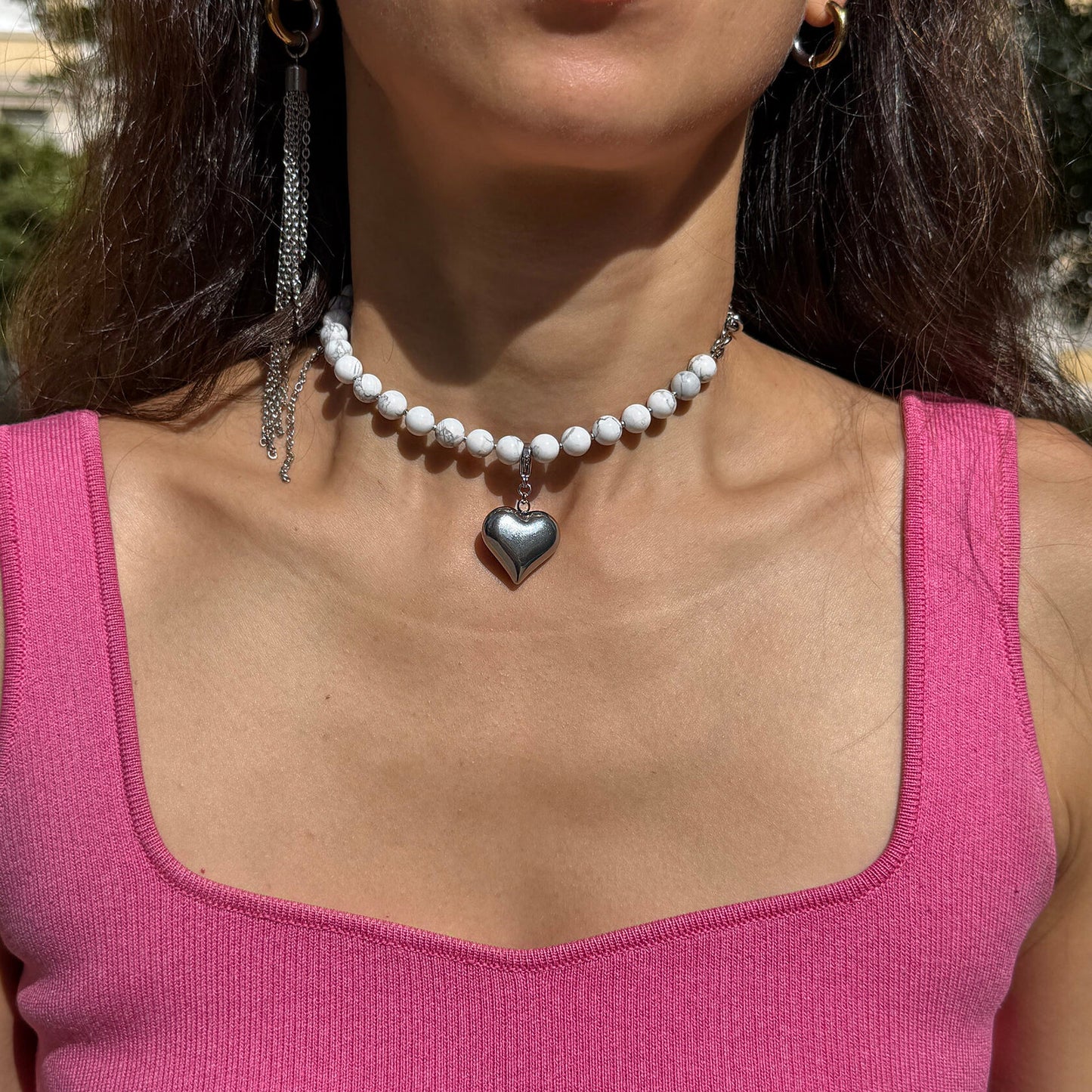 Heart of Magnesite Necklace