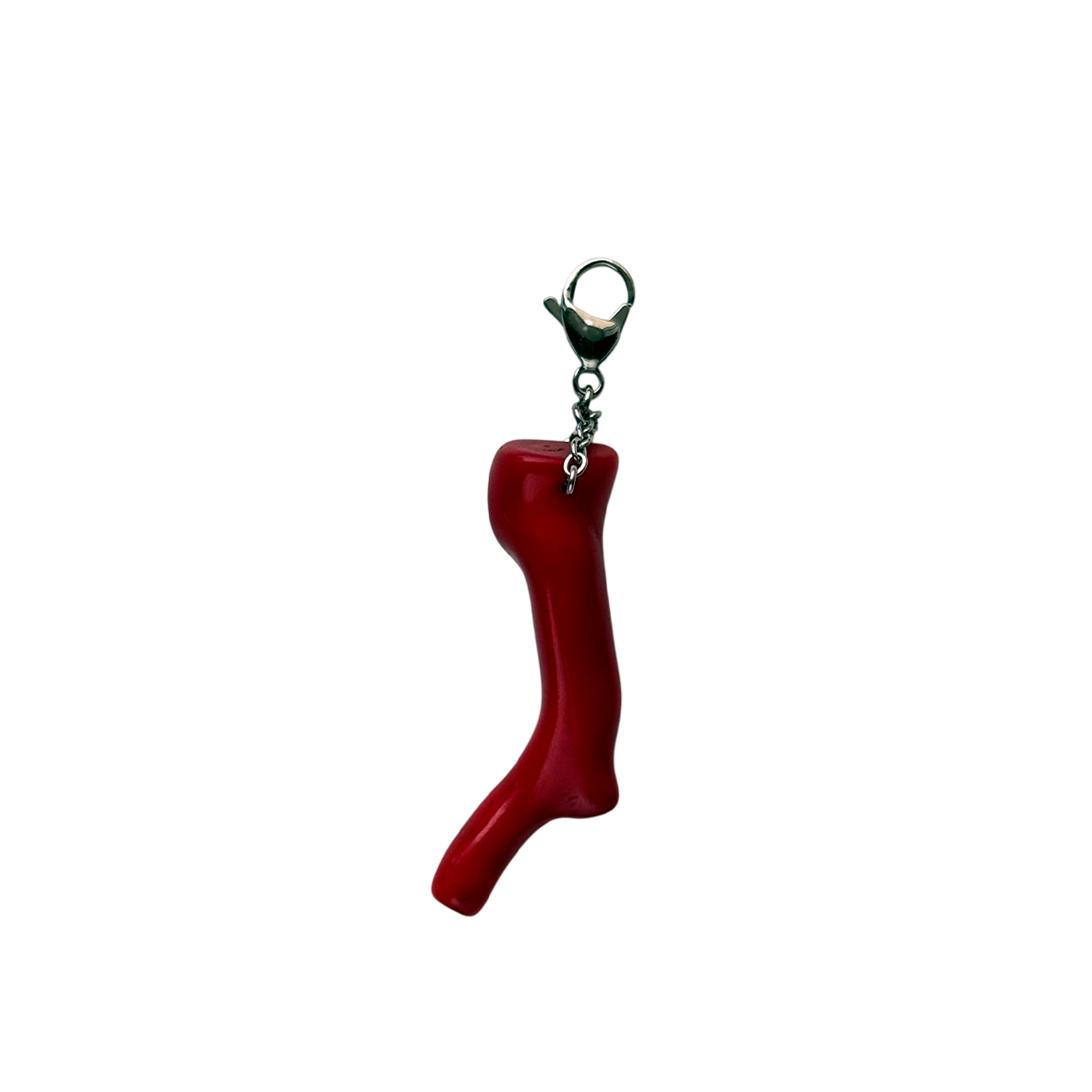 Large Coral On Steel Carabiner