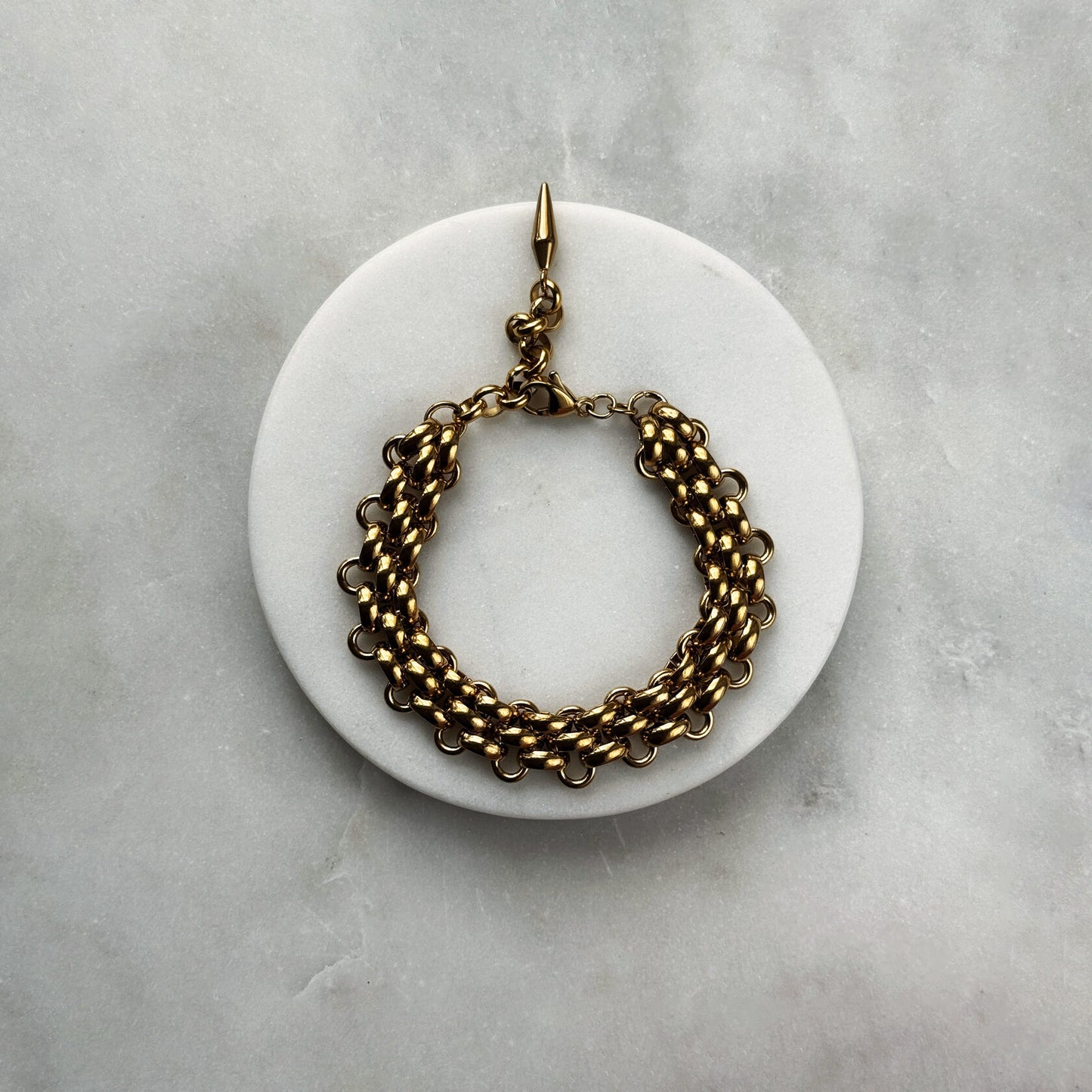 Large Gold Chain Bracelet