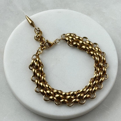 Large Gold Chain Bracelet