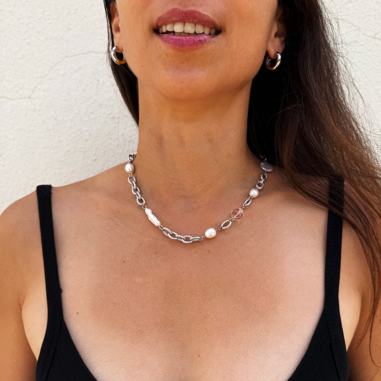 Lariat Silver Necklace