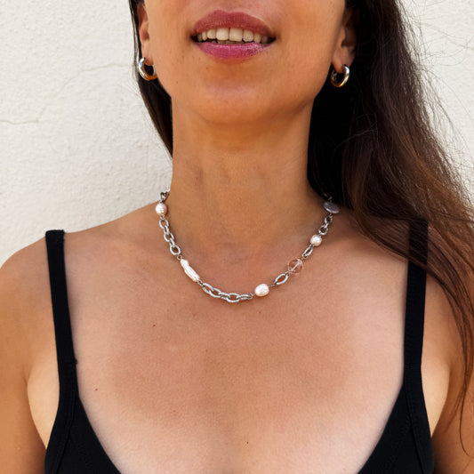 Lariat Silver Necklace