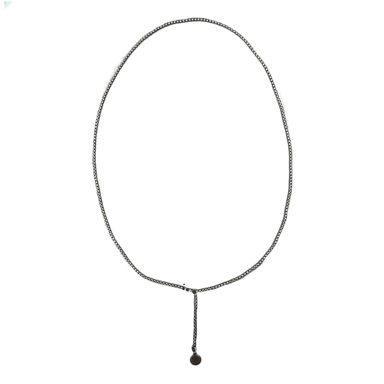 Silver Long Engraved Pendant Chain