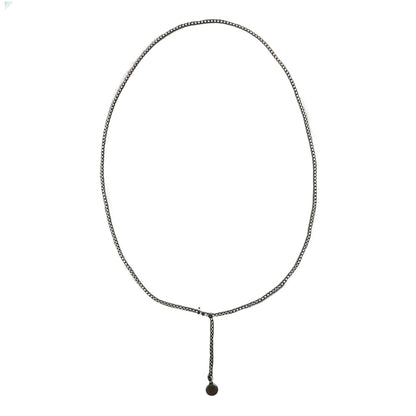 Silver Long Engraved Pendant Chain