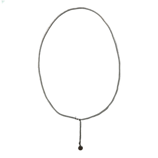 Silver Long Engraved Pendant Chain