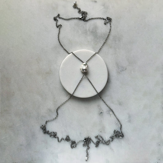 Lustrous Pearl Body Chain