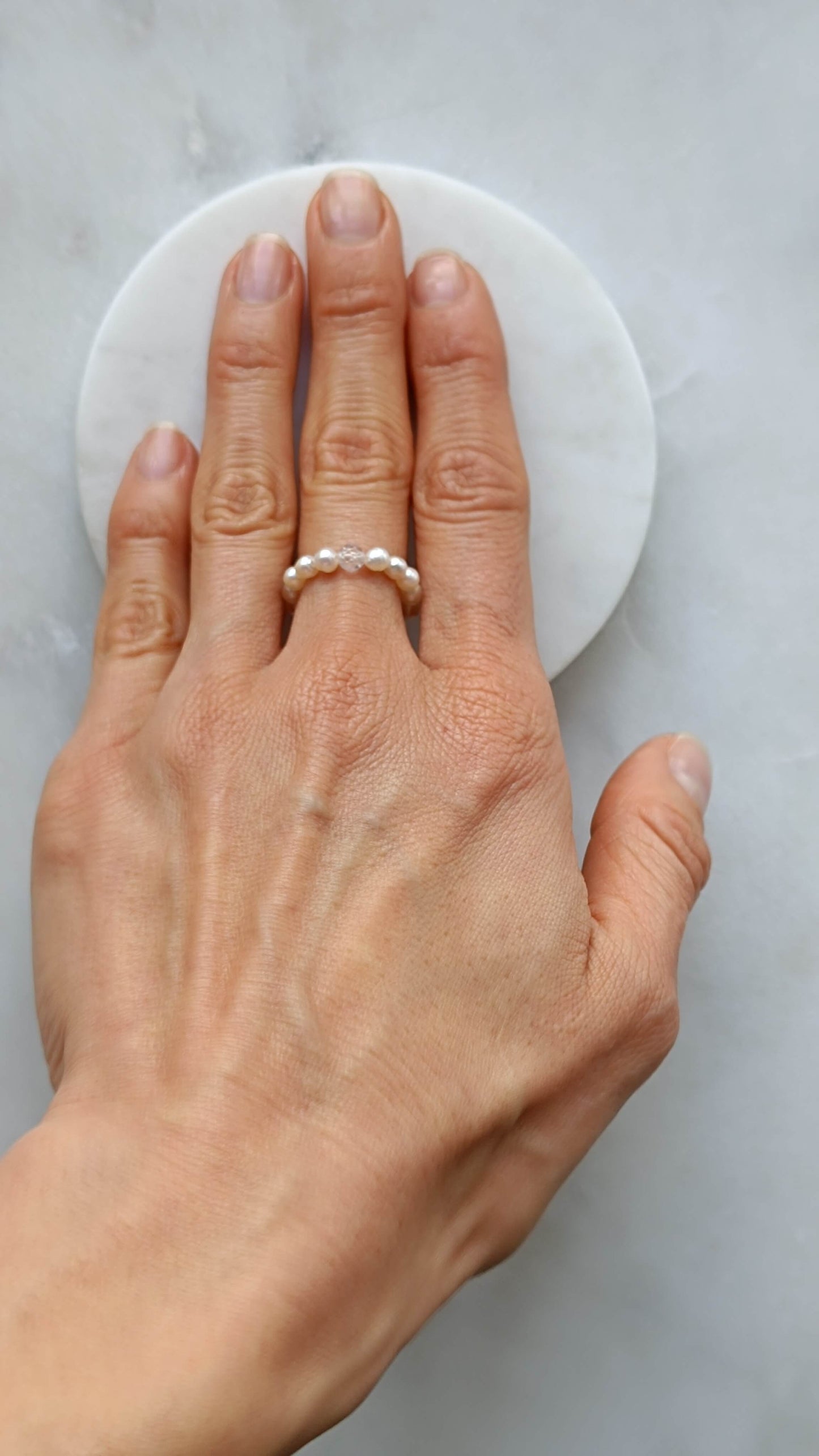 Lustrous Pearl Solitaire Ring