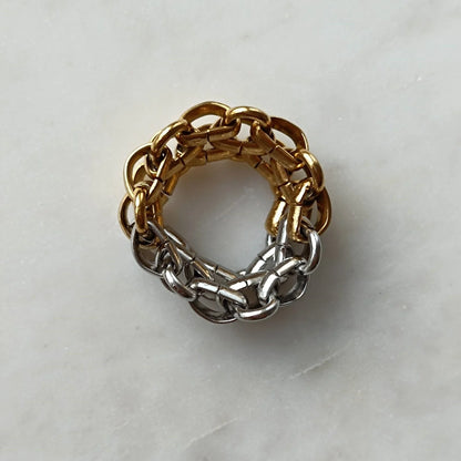 Mixed Metal Chain Ring