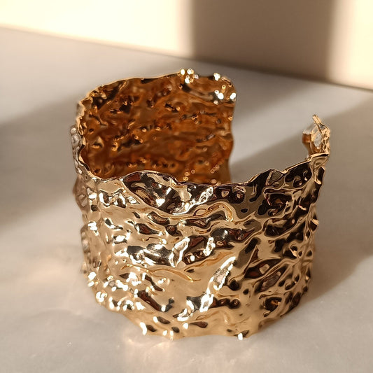 Hammered Steel Cuff Bracelet