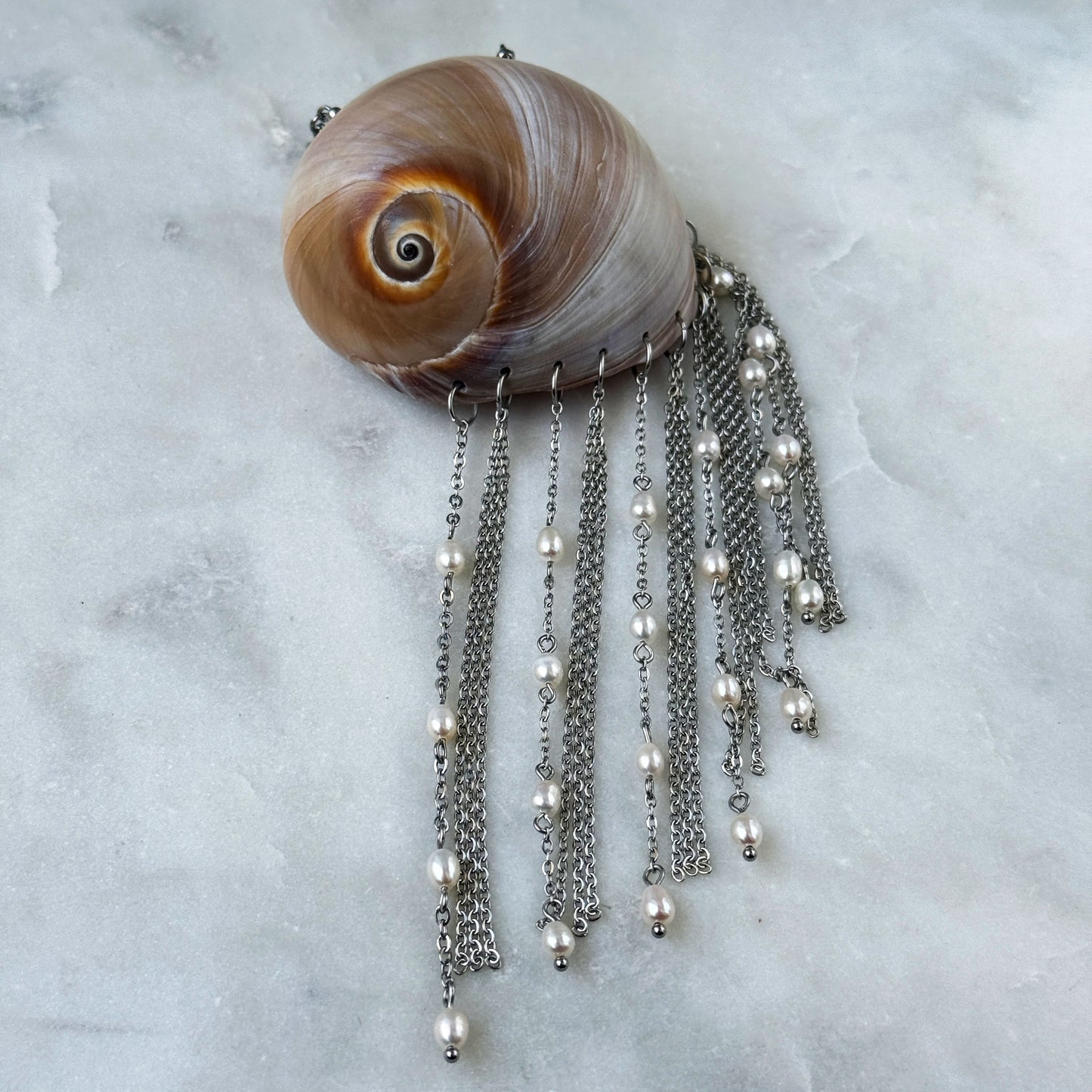 Natural Shell Fringe Pendant