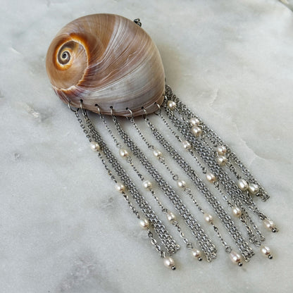Natural Shell Fringe Pendant