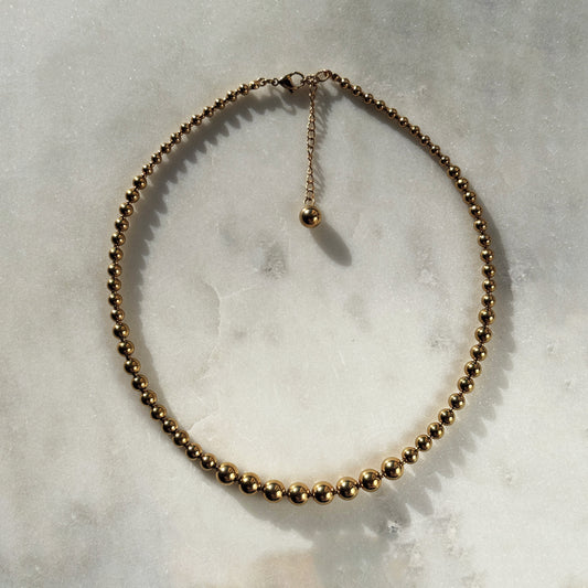 Necklace From Gold Beads