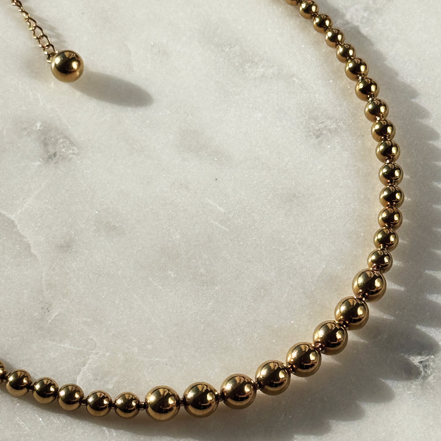 Necklace From Gold Beads