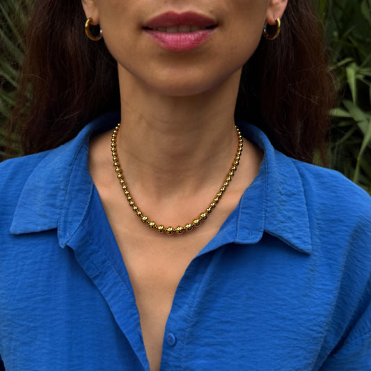 Necklace From Gold Beads
