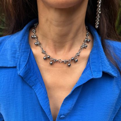 Necklace Steel Berries