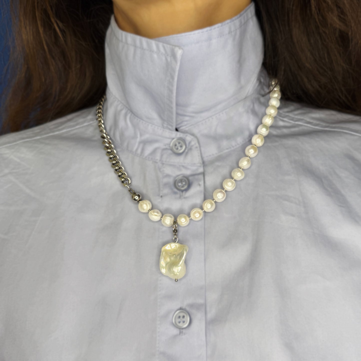 Necklace Transformer With Removable Pearl