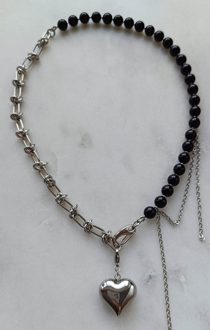 Obsidian Pulse Transformer Necklace