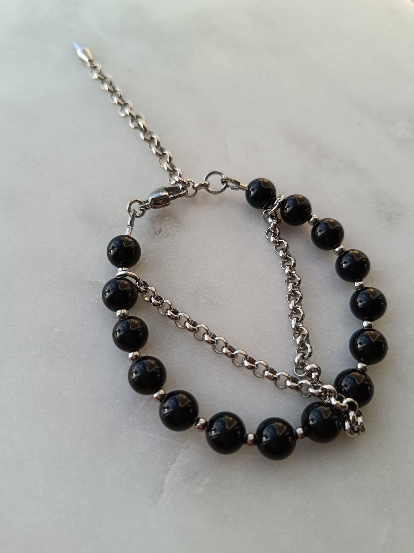 Onyx Steel Bracelet