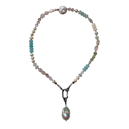 Pastel Pearl & Gemstone Choker Without Pendant