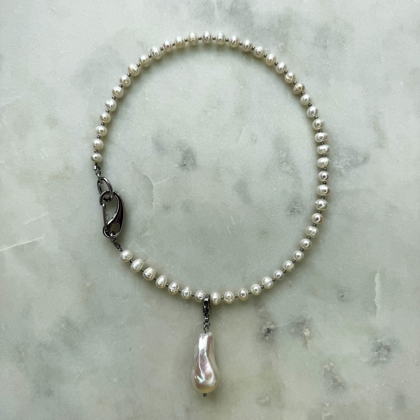 Pearl Choker with Removable Pendant