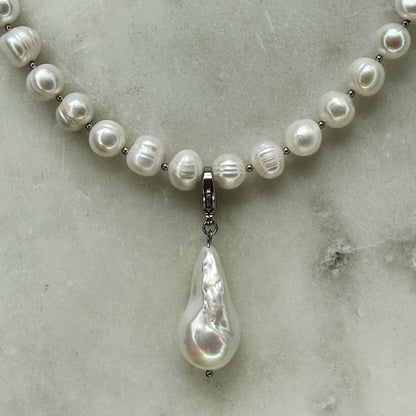 Pearl Choker with Removable Pendant