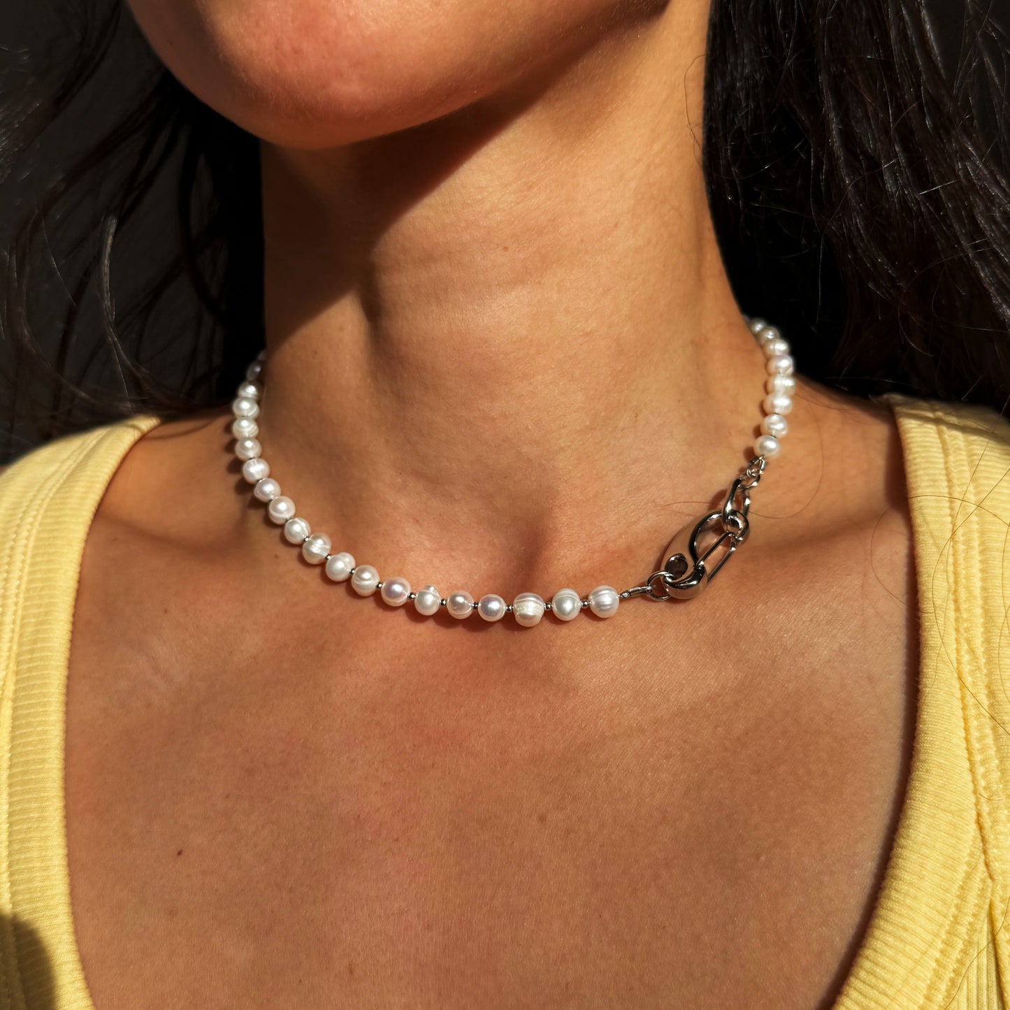 Pearl Choker with Removable Pendant