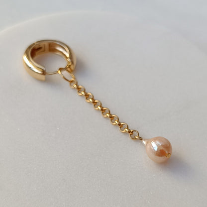 Pearl Drop Charm Gold